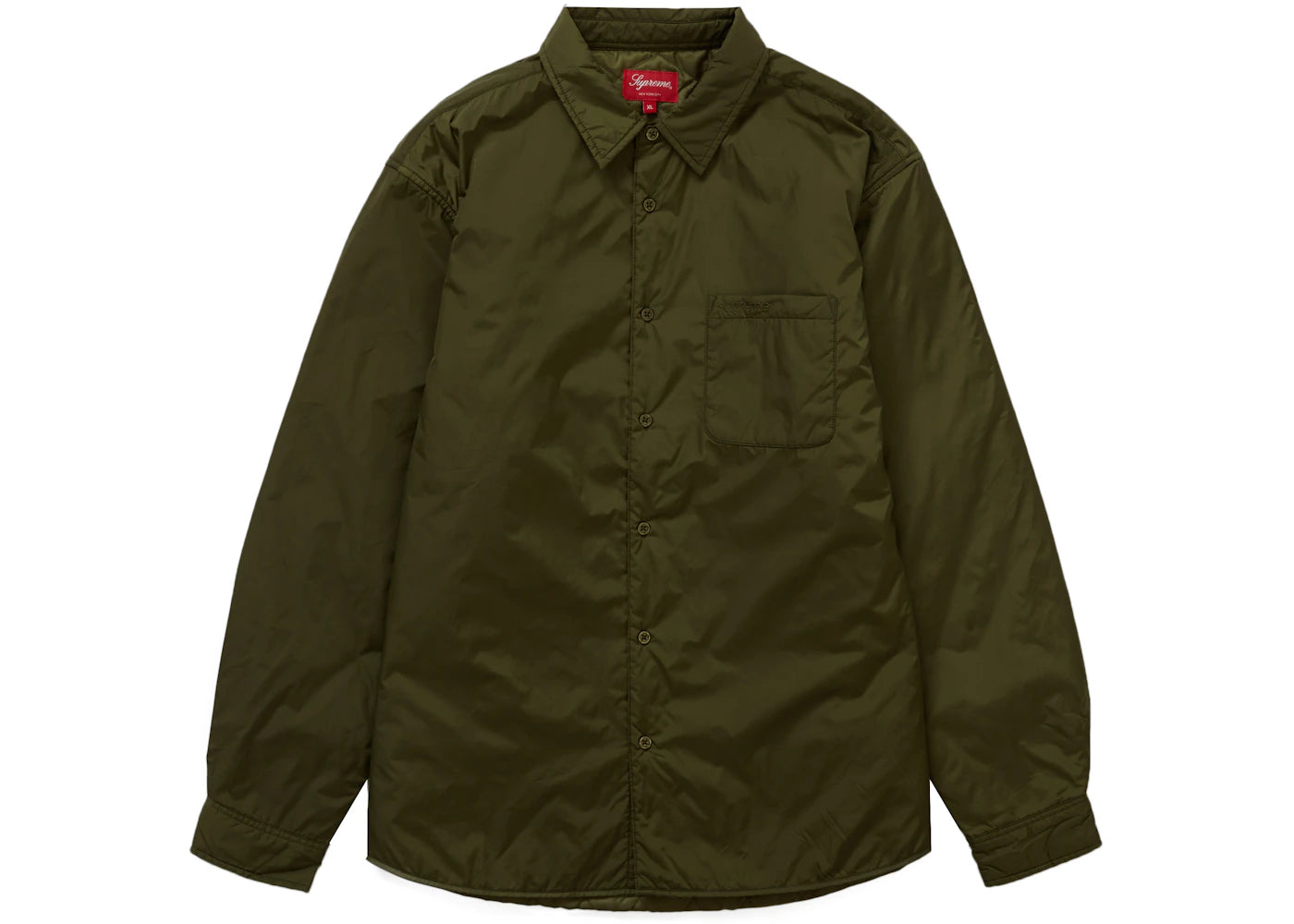 Supreme Nylon Filled Shirt Olive