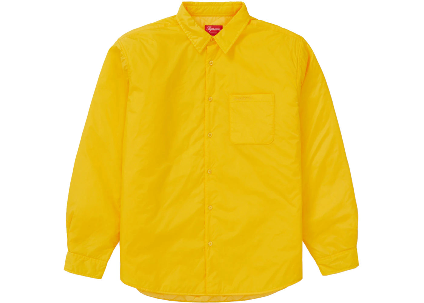 Supreme Nylon Filled Shirt Yellow
