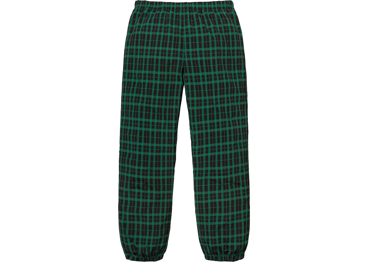 Supreme Nylon Plaid Track Pant Green