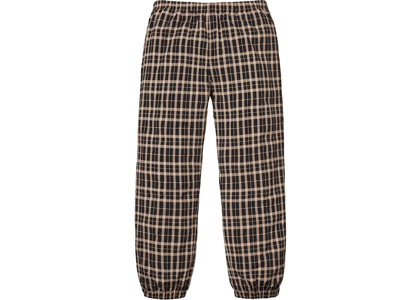 Supreme Nylon Plaid Track Pant Tan