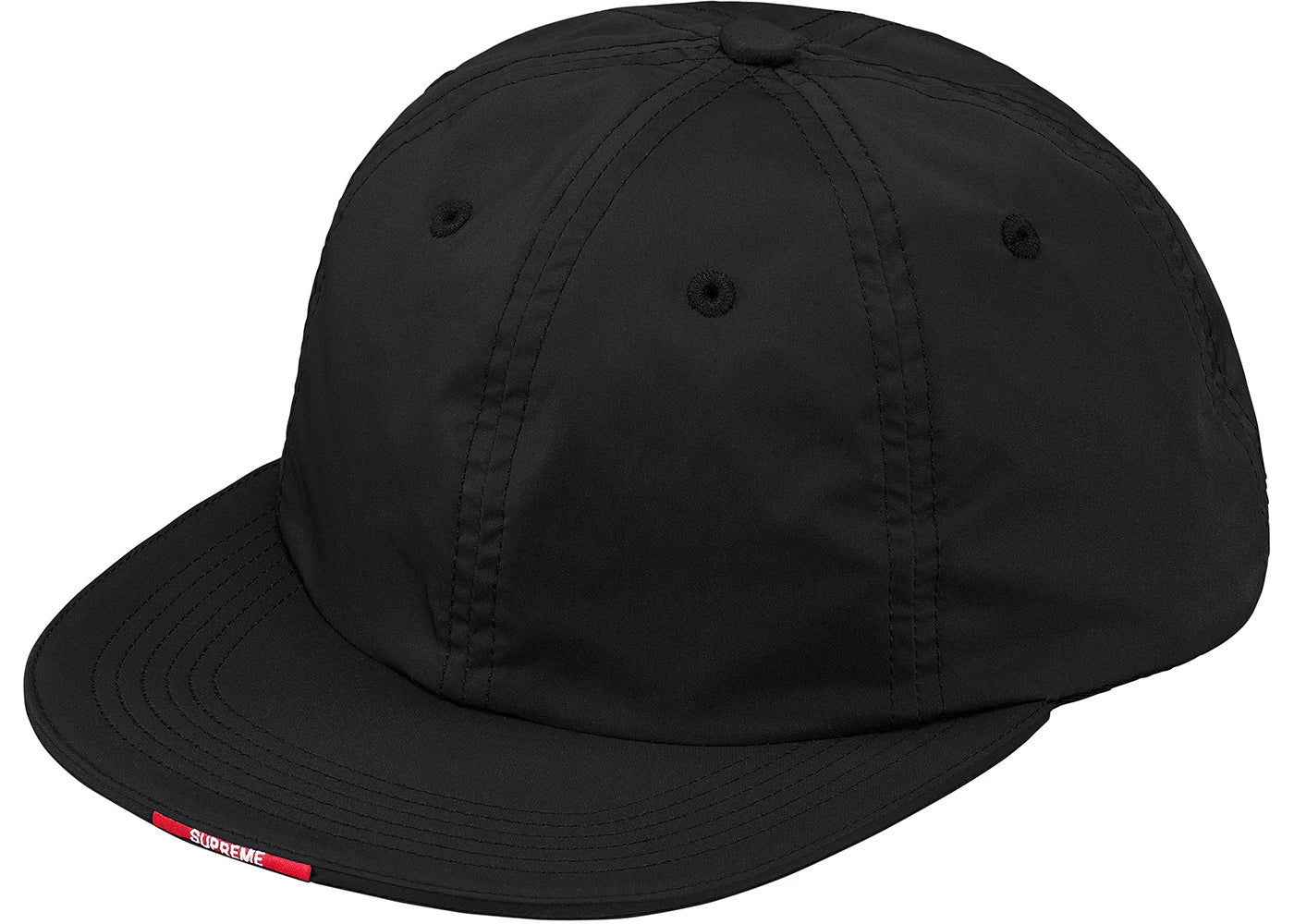 Supreme Nylon Visor Label 6-Panel Black