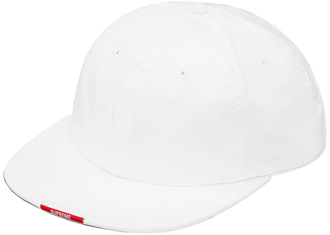 Supreme Nylon Visor Label 6-Panel White