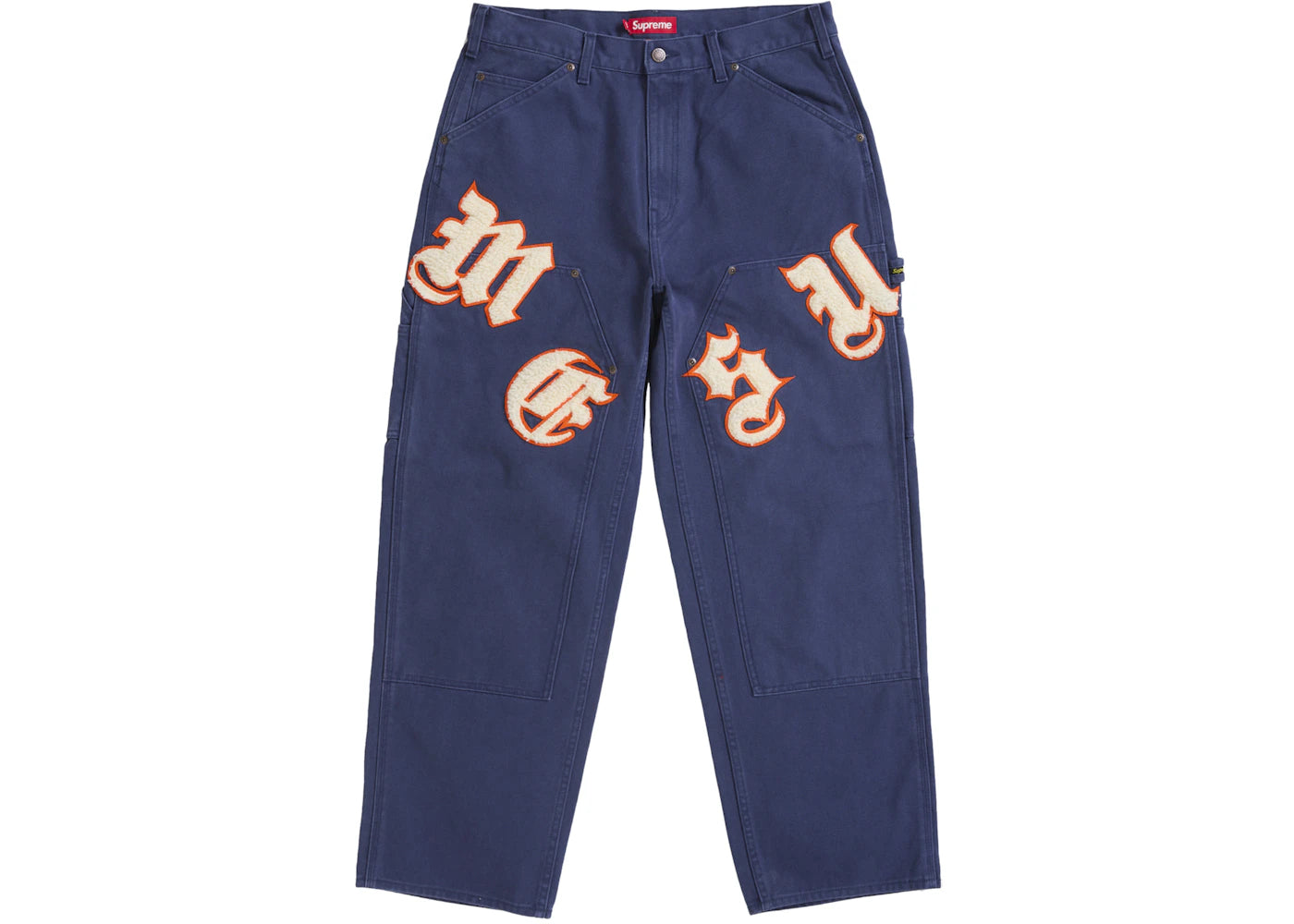 Supreme Old English Canvas Double Knee Painter Pant Navy