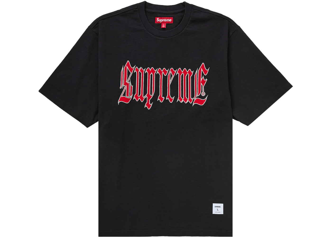 Supreme Old English S/S Top (SS24) Black