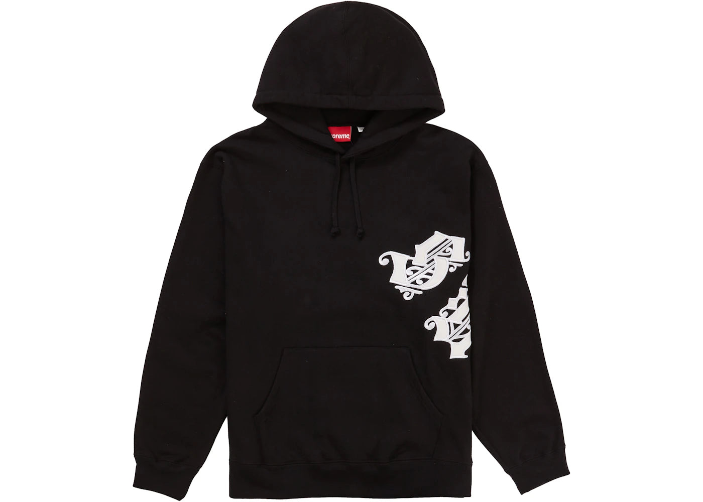 Supreme Old English Wrap Hooded Sweatshirt Black