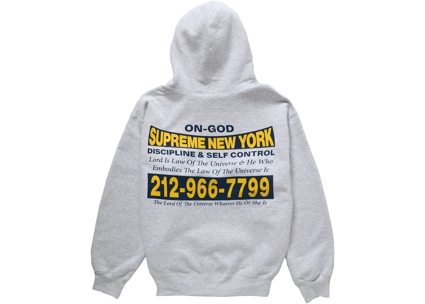 Supreme On God Hooded Sweatshirt Ash Grey