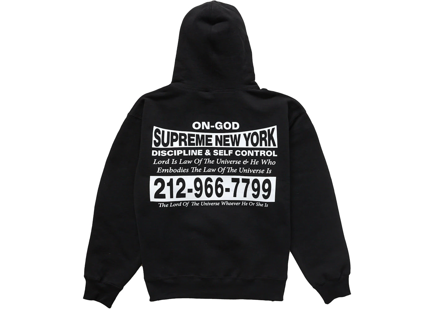 Supreme On God Hooded Sweatshirt Black