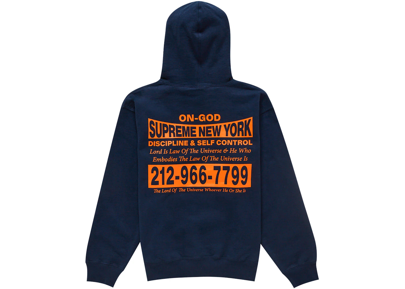 Supreme On God Hooded Sweatshirt Navy