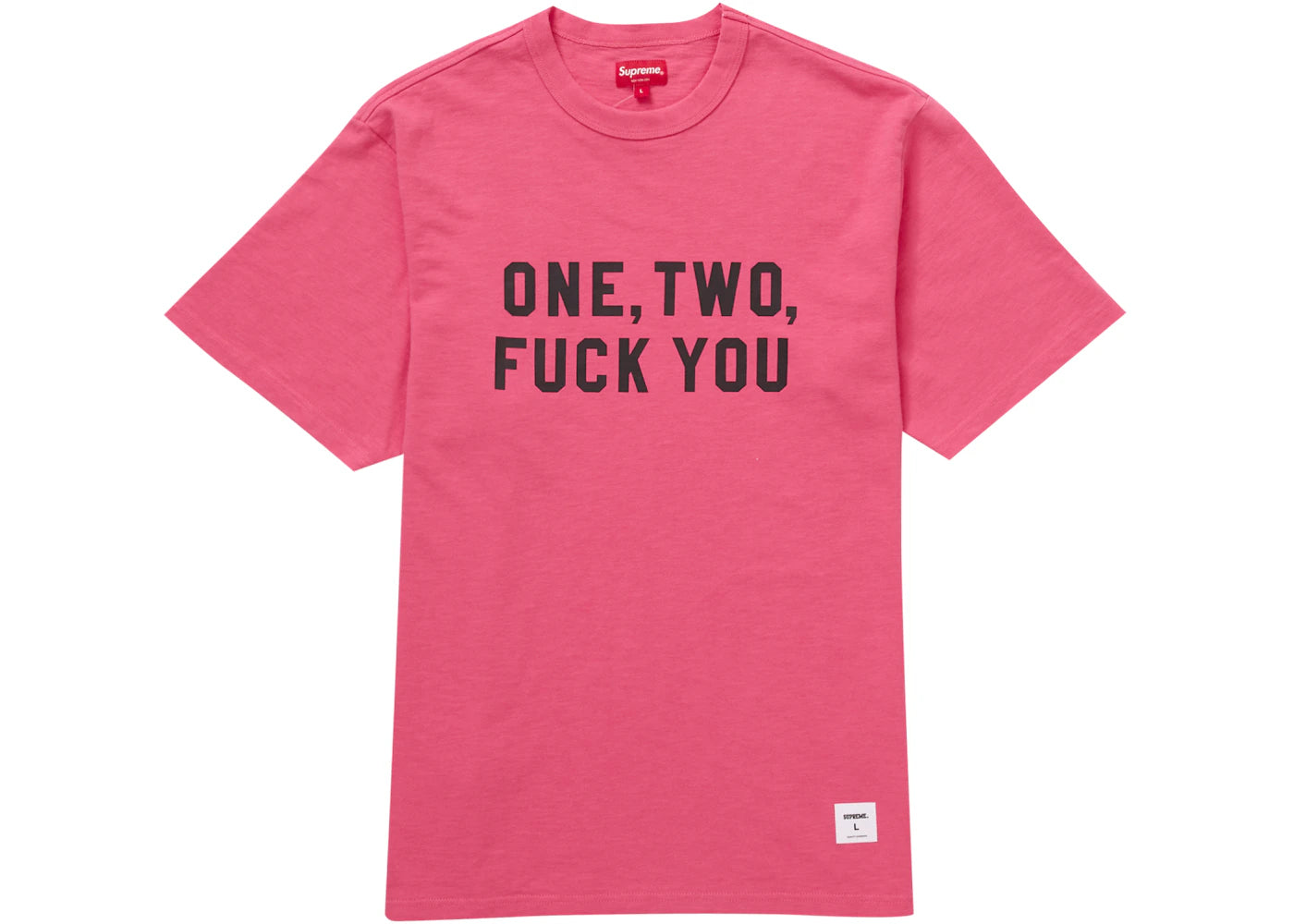 Supreme One Two Fuck You S/S Top Pink