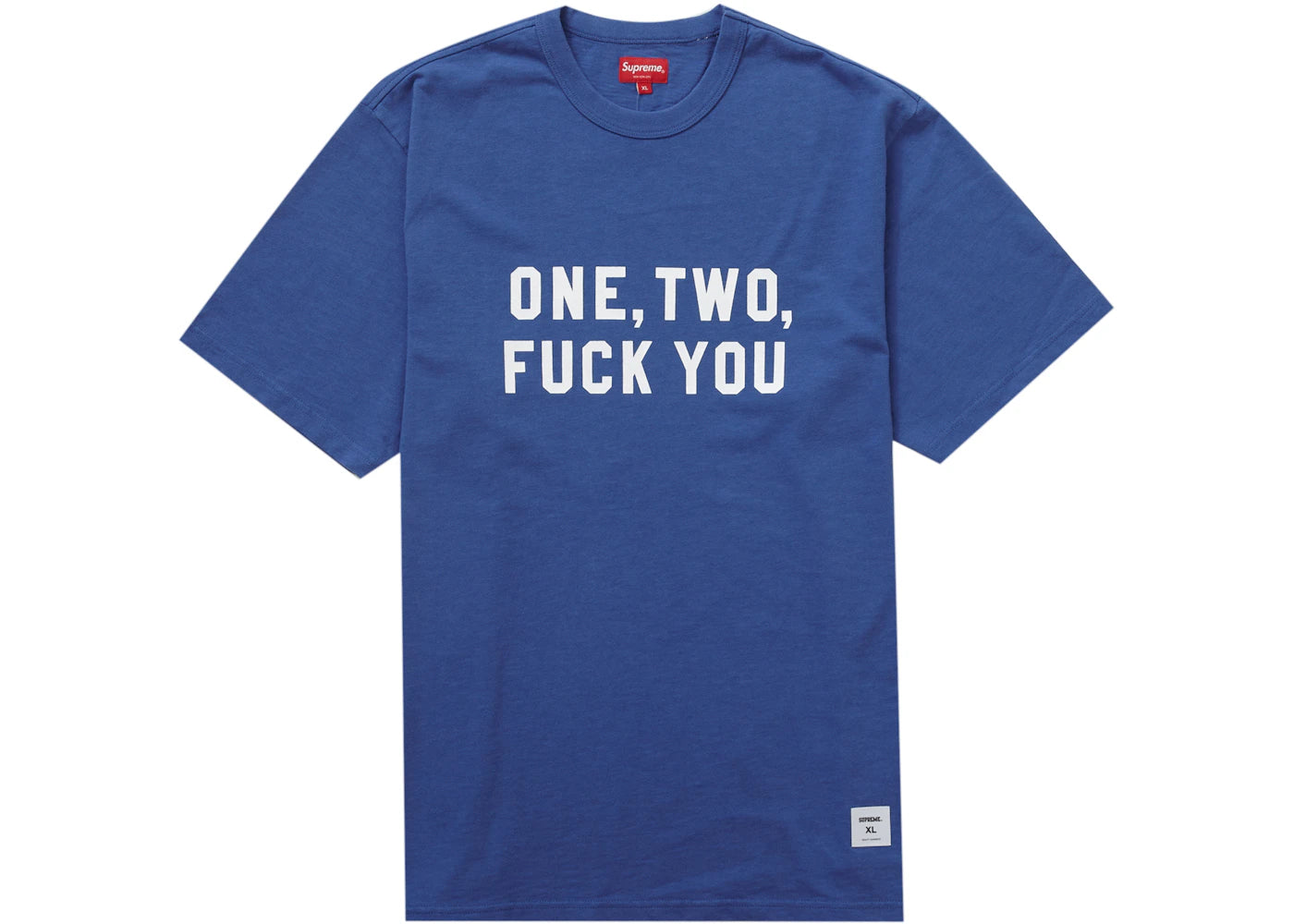 Supreme One Two Fuck You S/S Top Royal