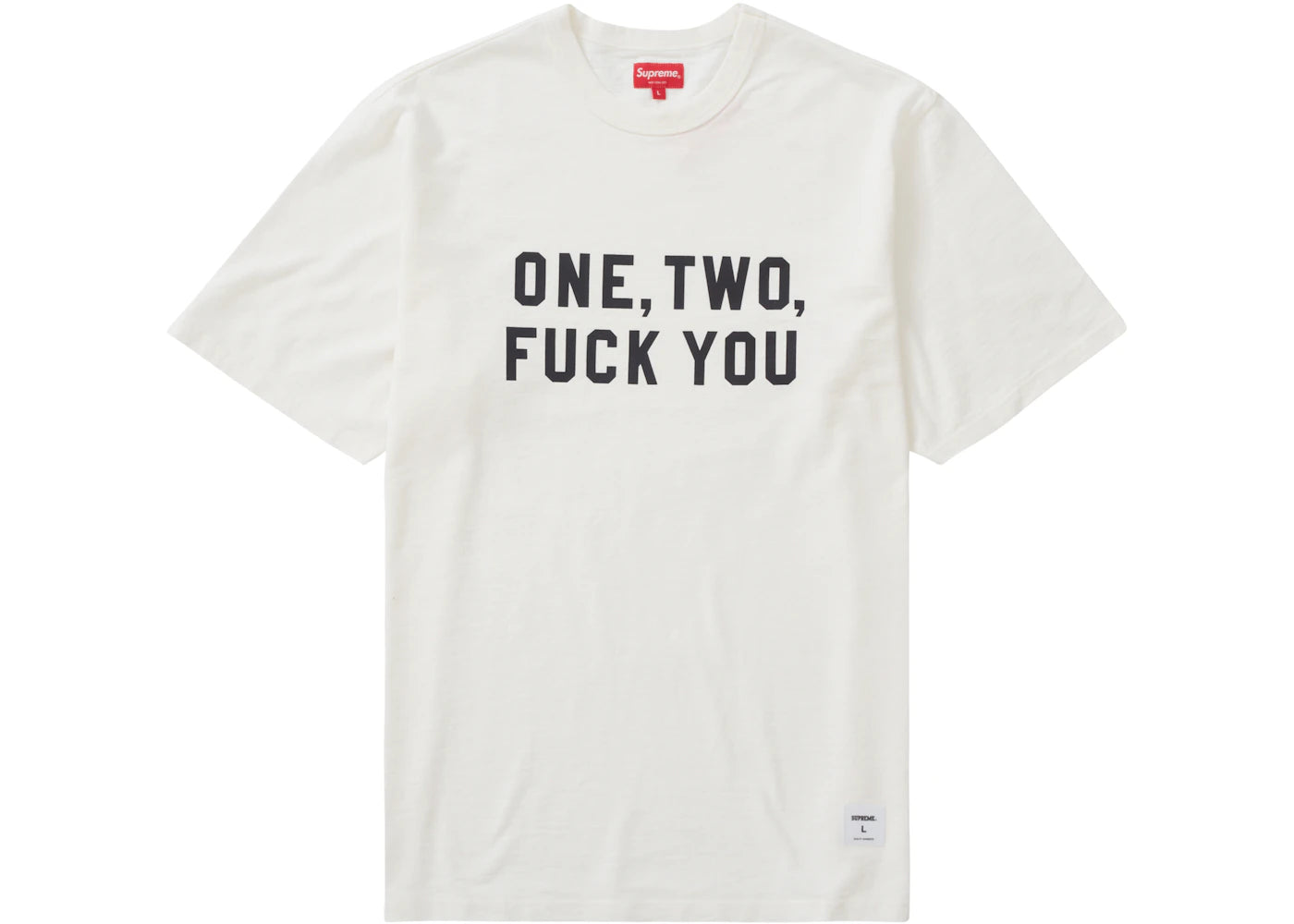 Supreme One Two Fuck You S/S Top White
