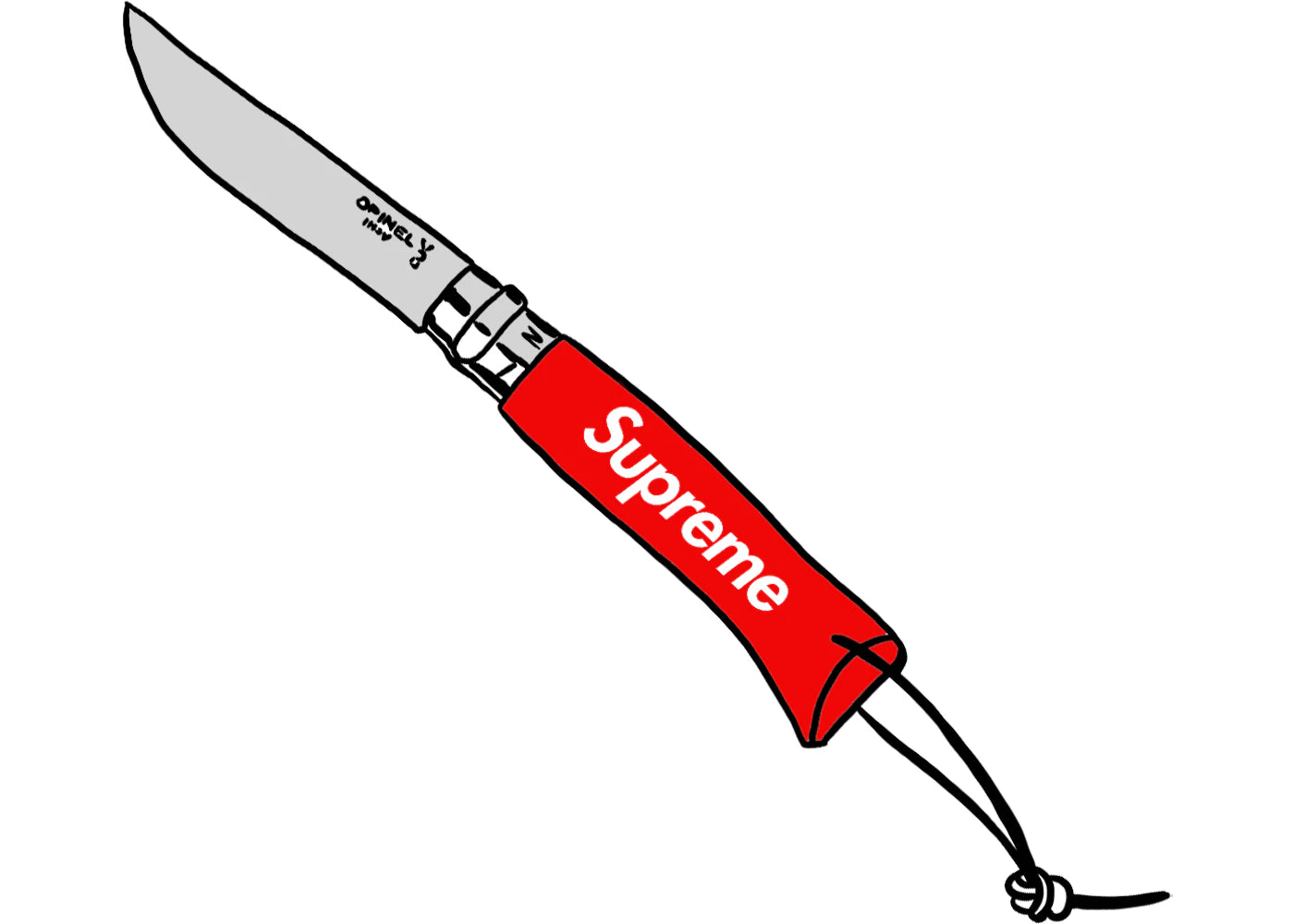 Supreme Opinel No.08 Folding Knife Red
