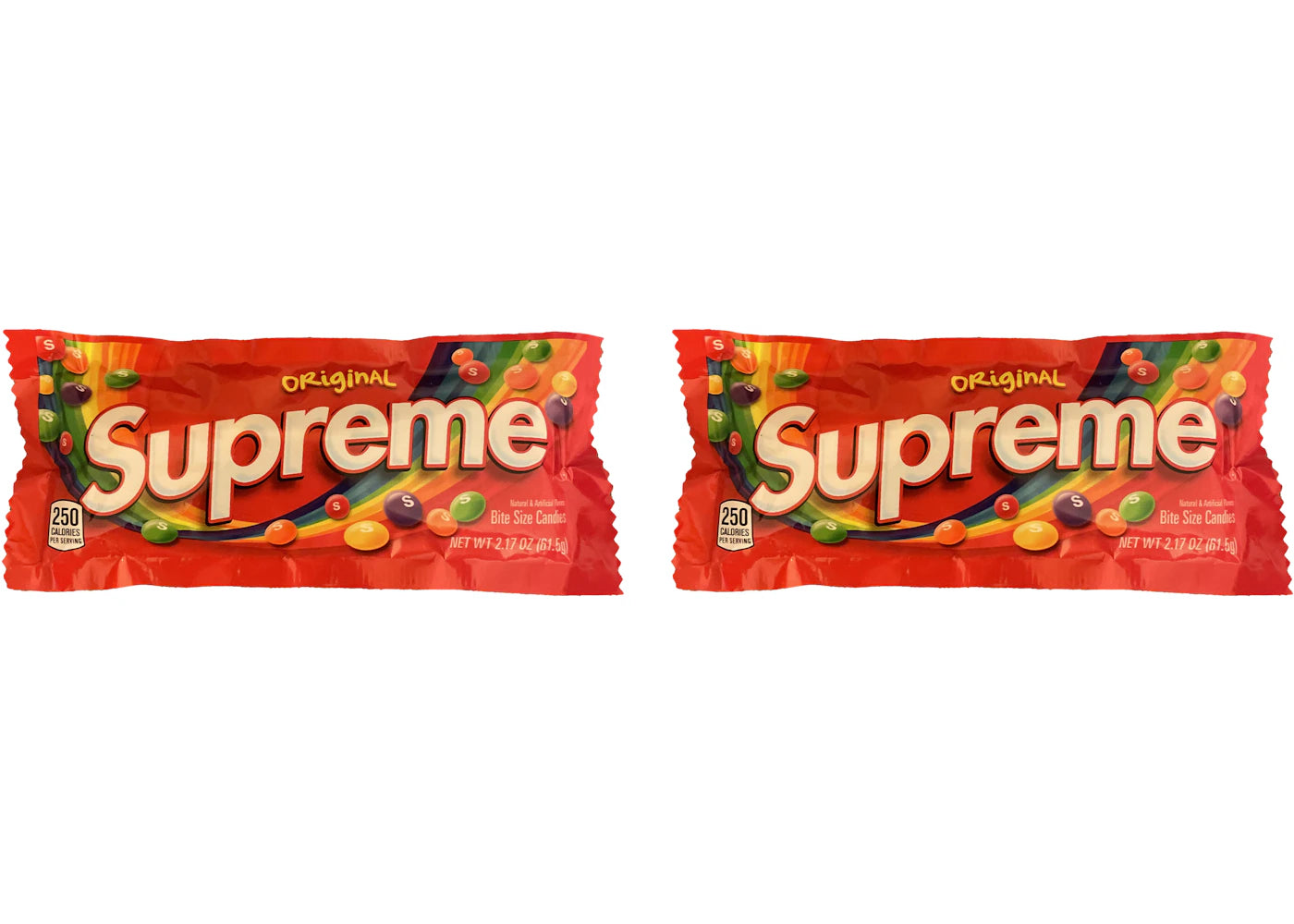 Supreme Original Skittles 2x Lot (Not Fit For Human Consumption) Red