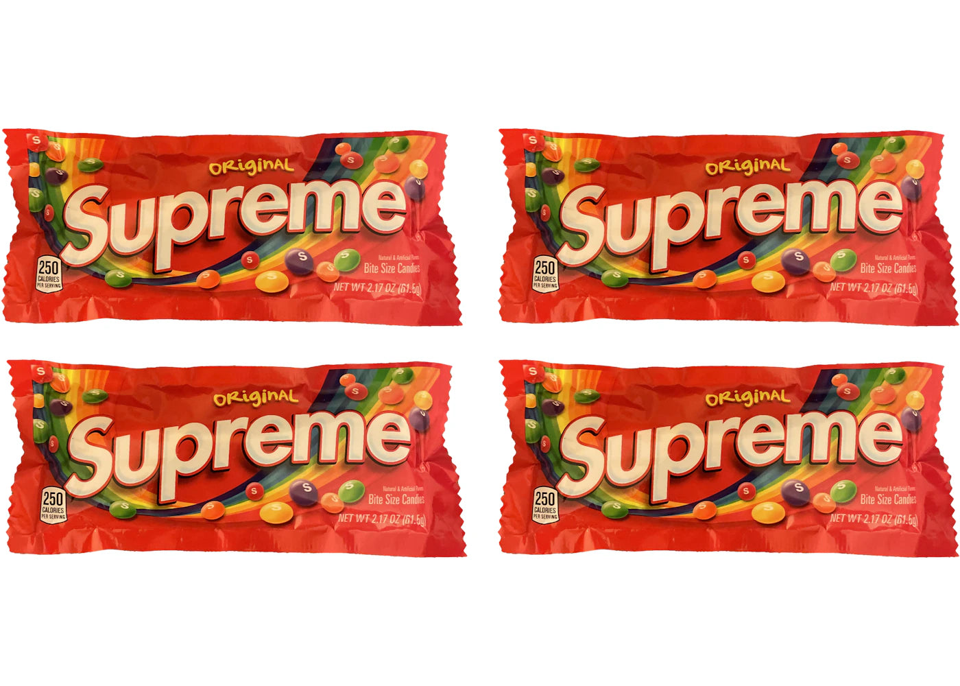 Supreme Original Skittles 4x Lot (Not Fit For Human Consumption) Red