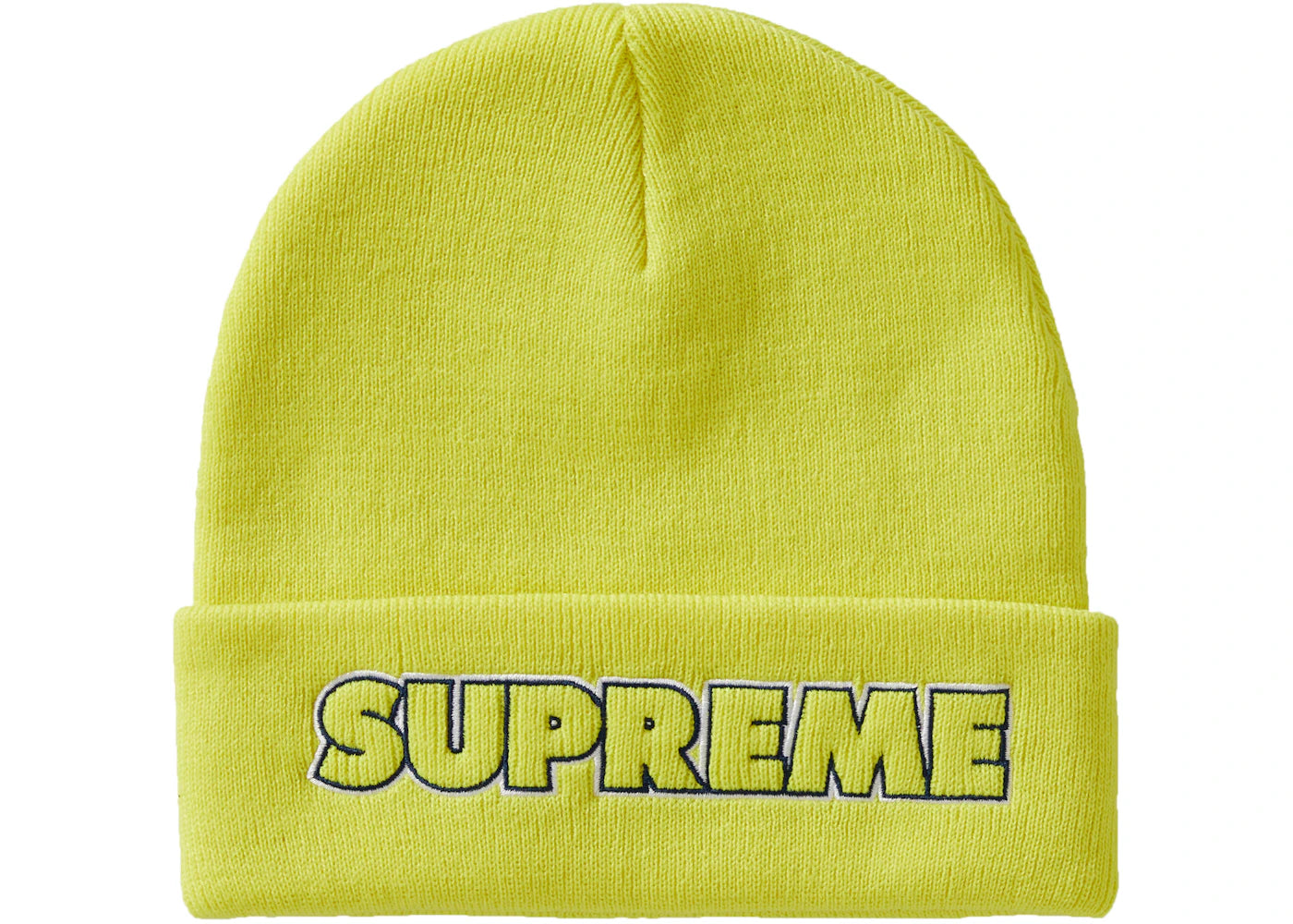 Supreme Outline Beanie (FW19) Bright Yellow