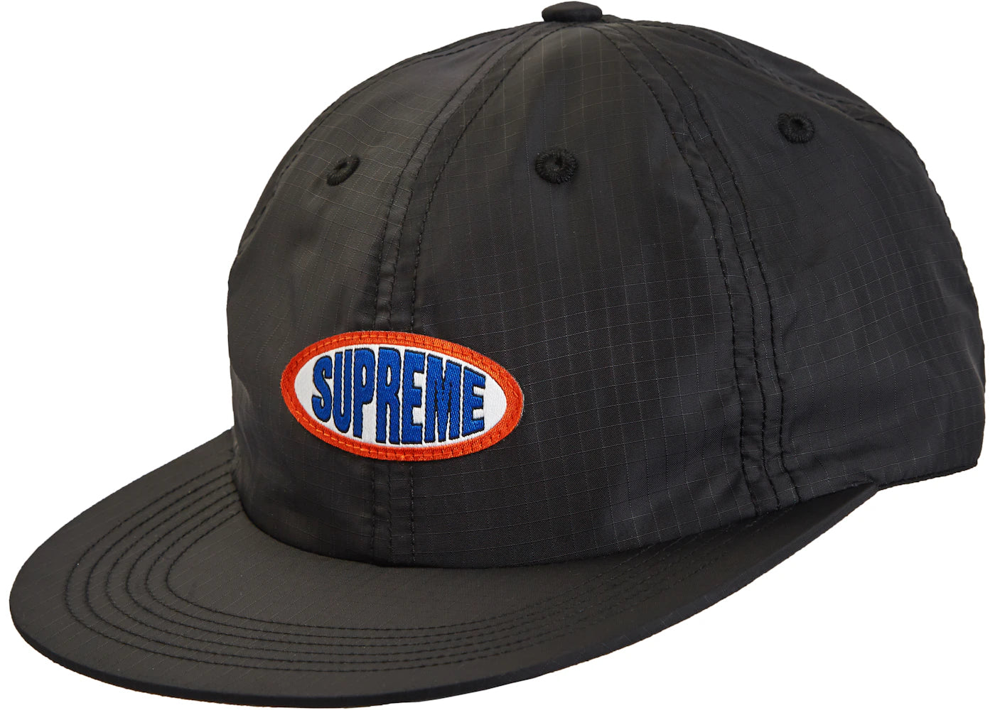 Supreme Oval Label 6-Panel Black