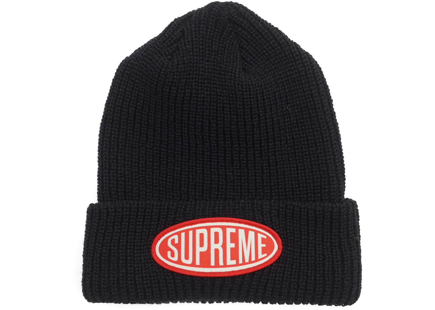 Supreme Oval Patch Beanie Black