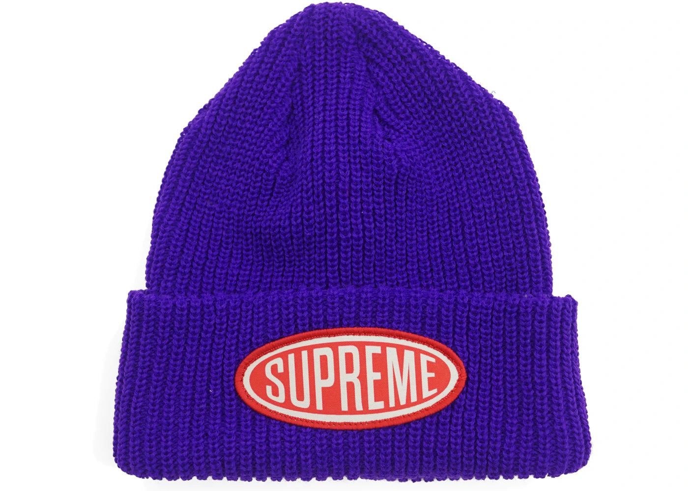 Supreme Oval Patch Beanie Purple