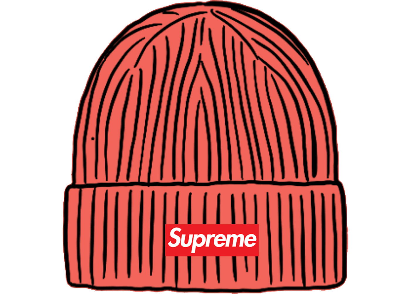 Supreme Overdyed Beanie Coral