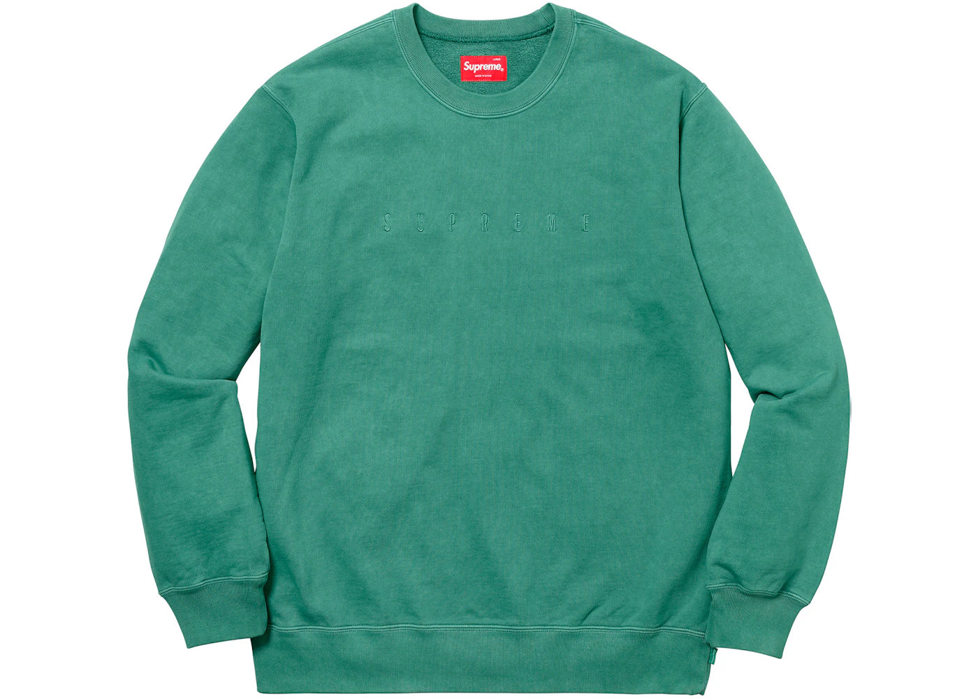 Supreme Overdyed Crewneck Sweatshirt Dark Green