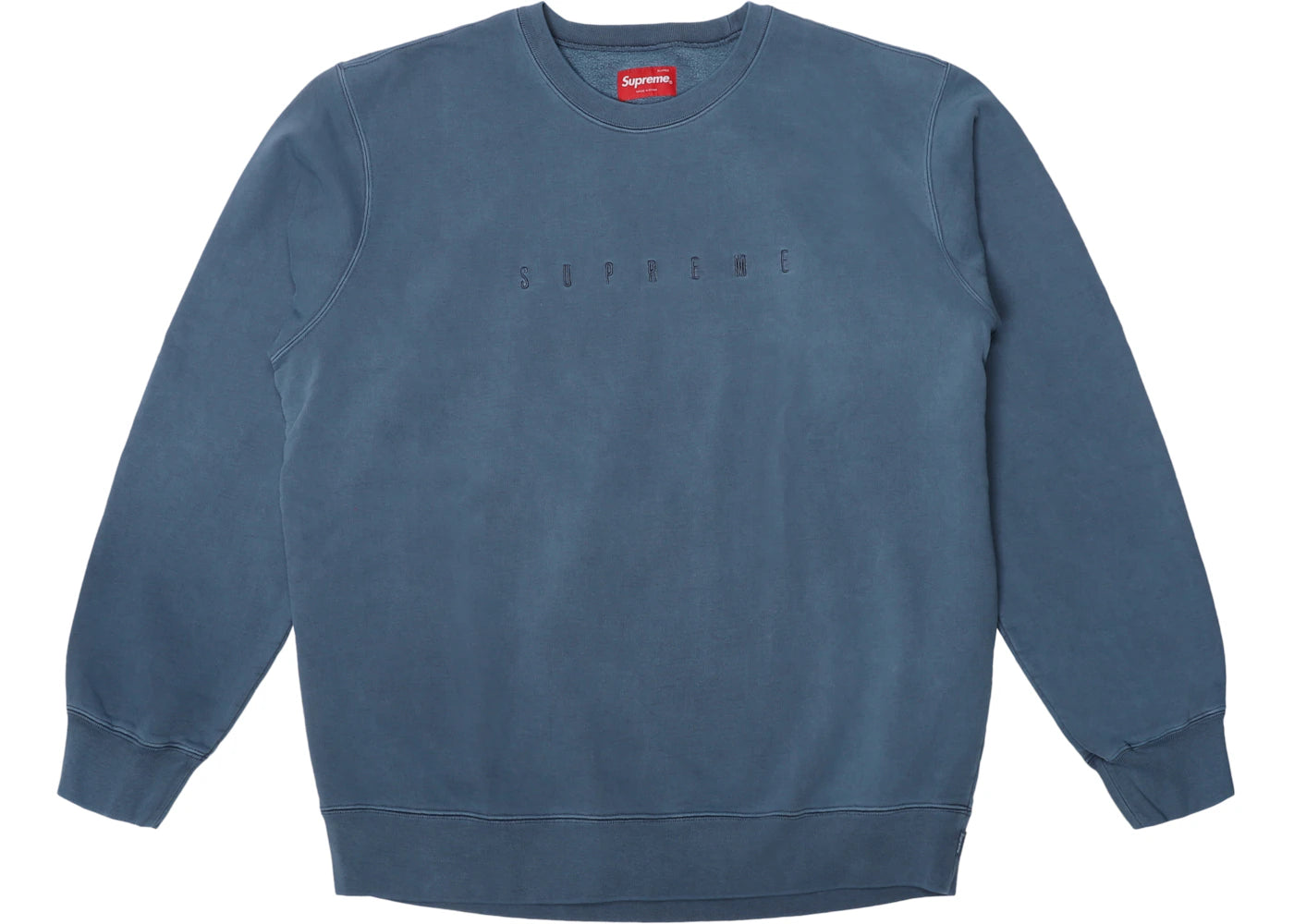 Supreme Overdyed Crewneck Sweatshirt Navy