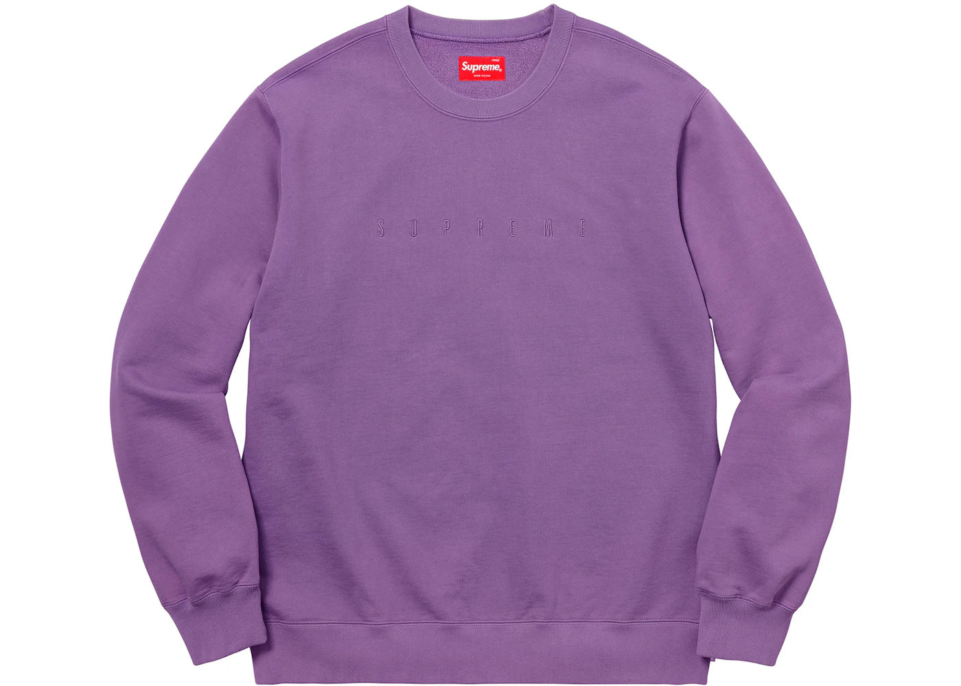 Supreme Overdyed Crewneck Sweatshirt Purple