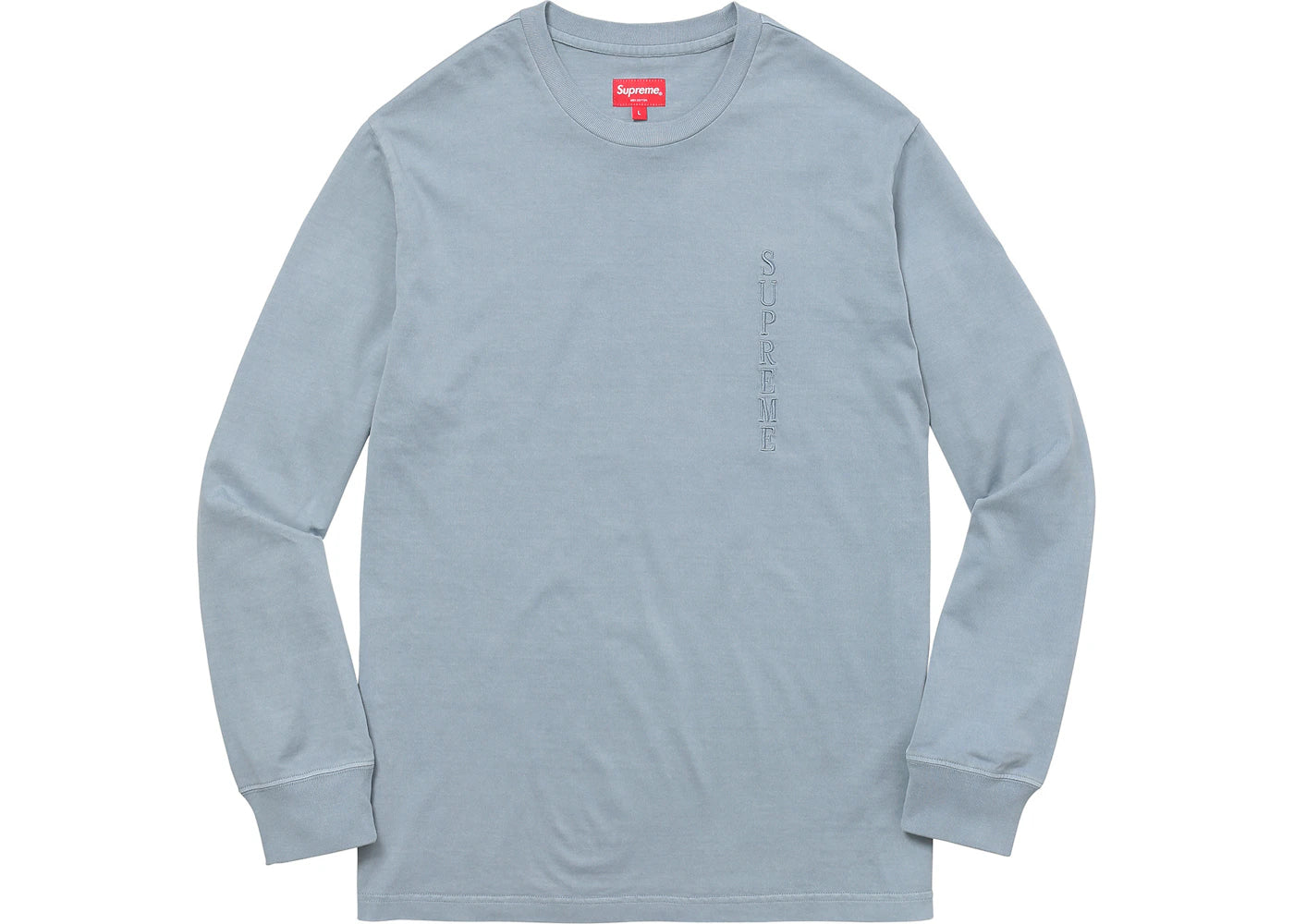 Supreme Overdyed L/S Top Pale Blue