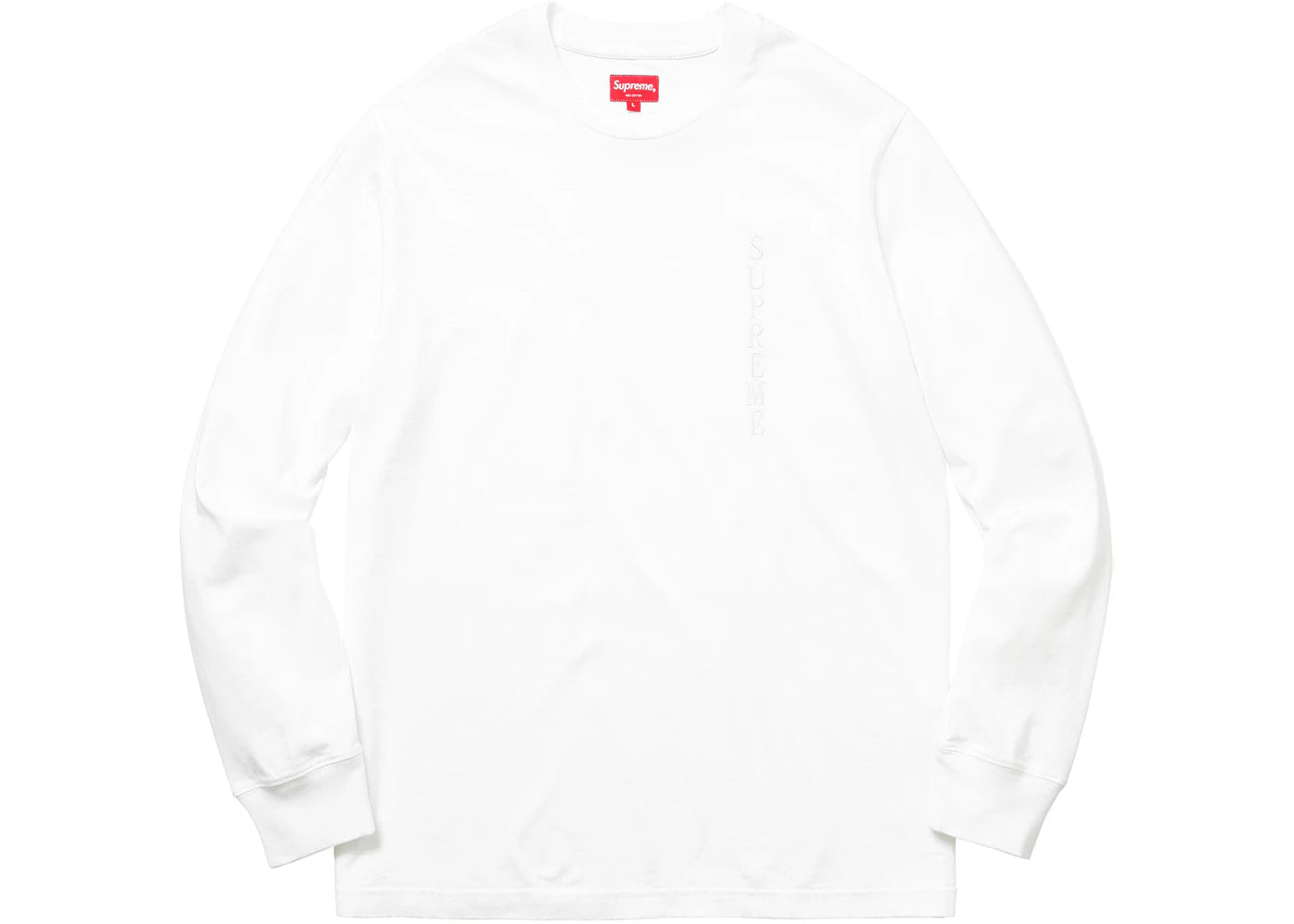 Supreme Overdyed L/S Top White