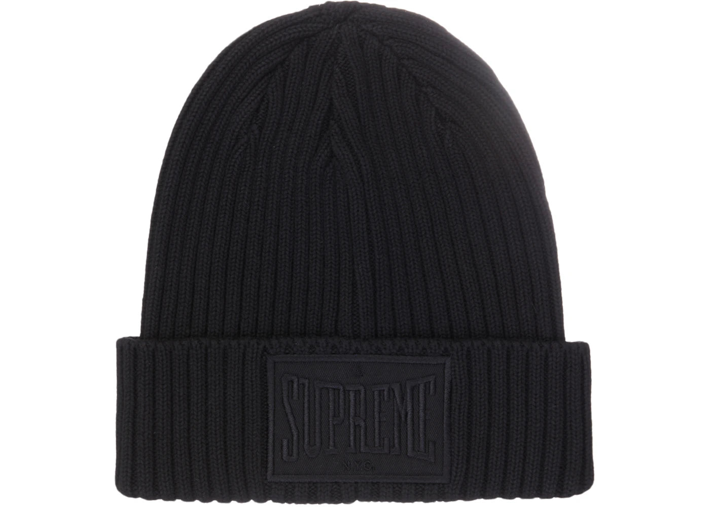 Supreme Overdyed Patch Beanie Black