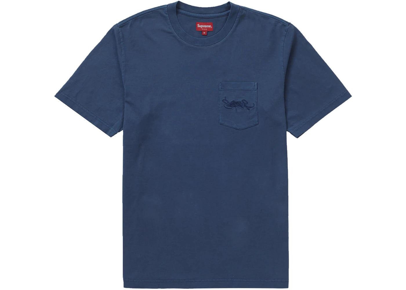 Supreme Overdyed Pocket Tee Navy