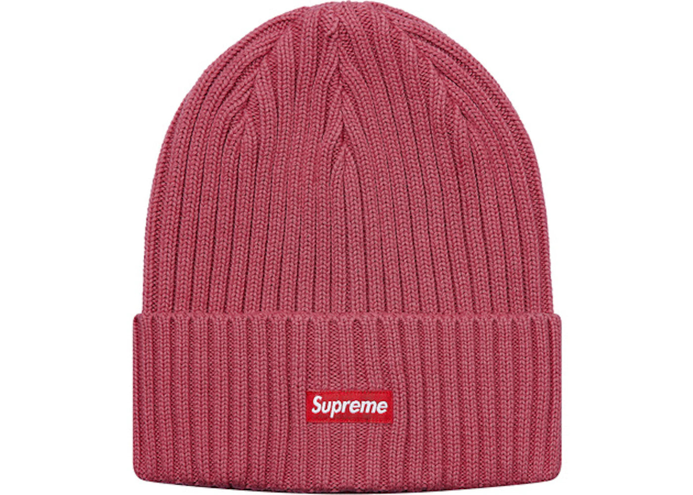 Supreme Overdyed Ribbed Beanie (SS18) Washed Magenta