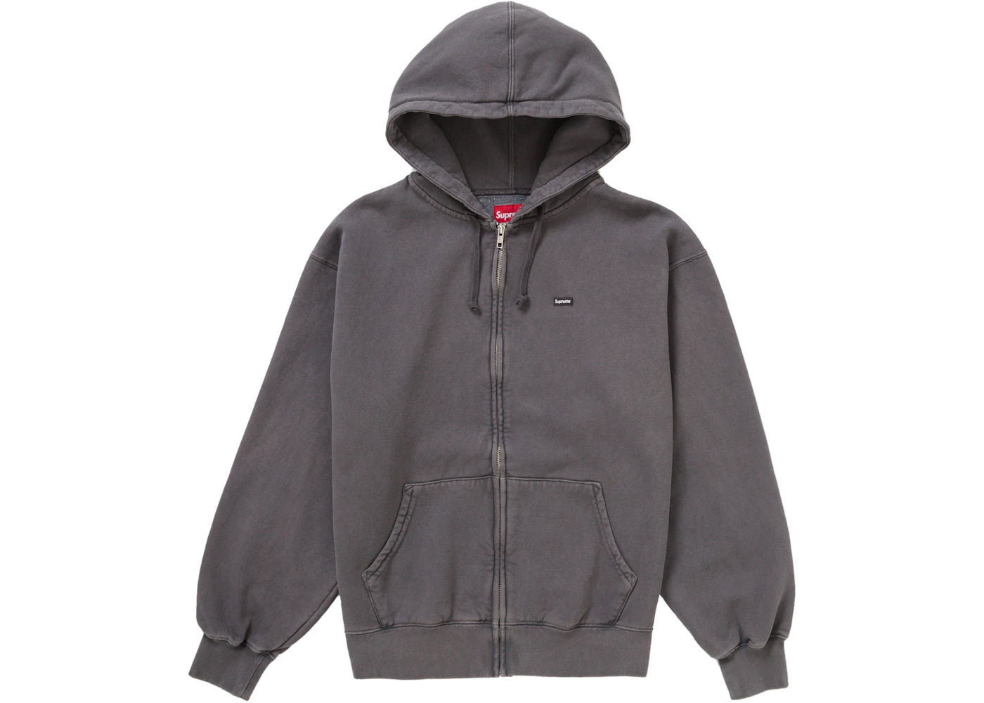 Supreme Overdyed Small Box Zip Up Hooded Sweatshirt Black