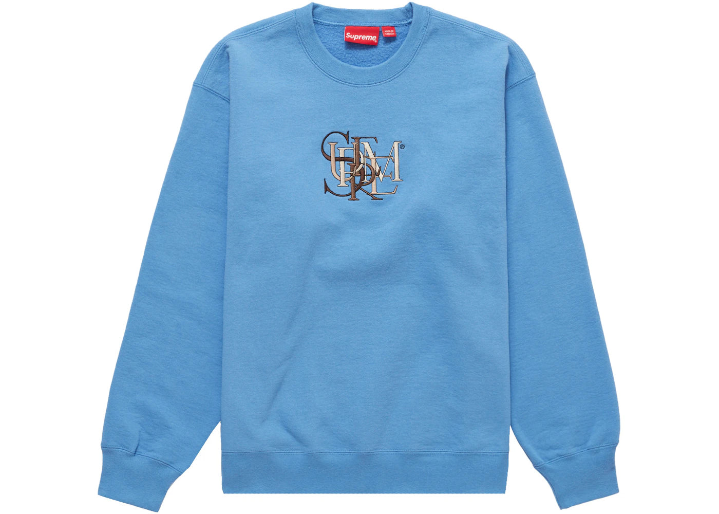 Supreme Overlap Crewneck Light Blue
