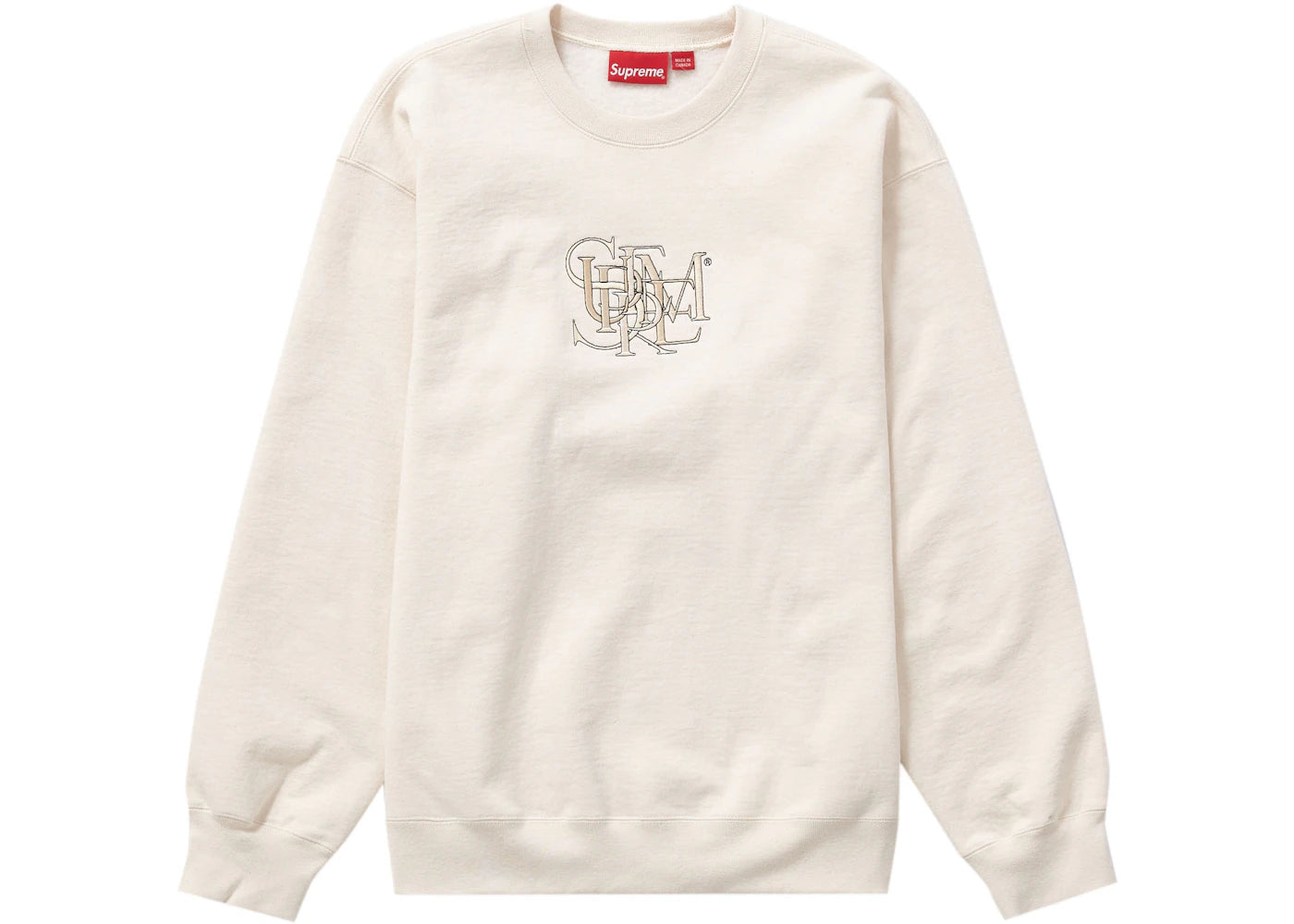 Supreme Overlap Crewneck Natural