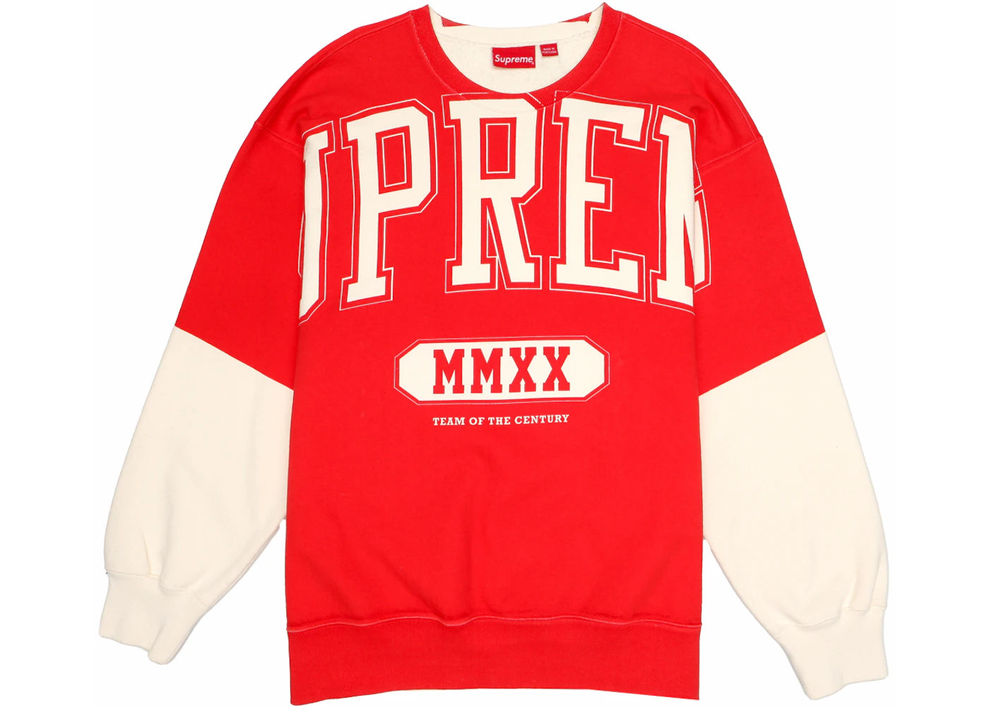 Supreme Overprint Crewneck White