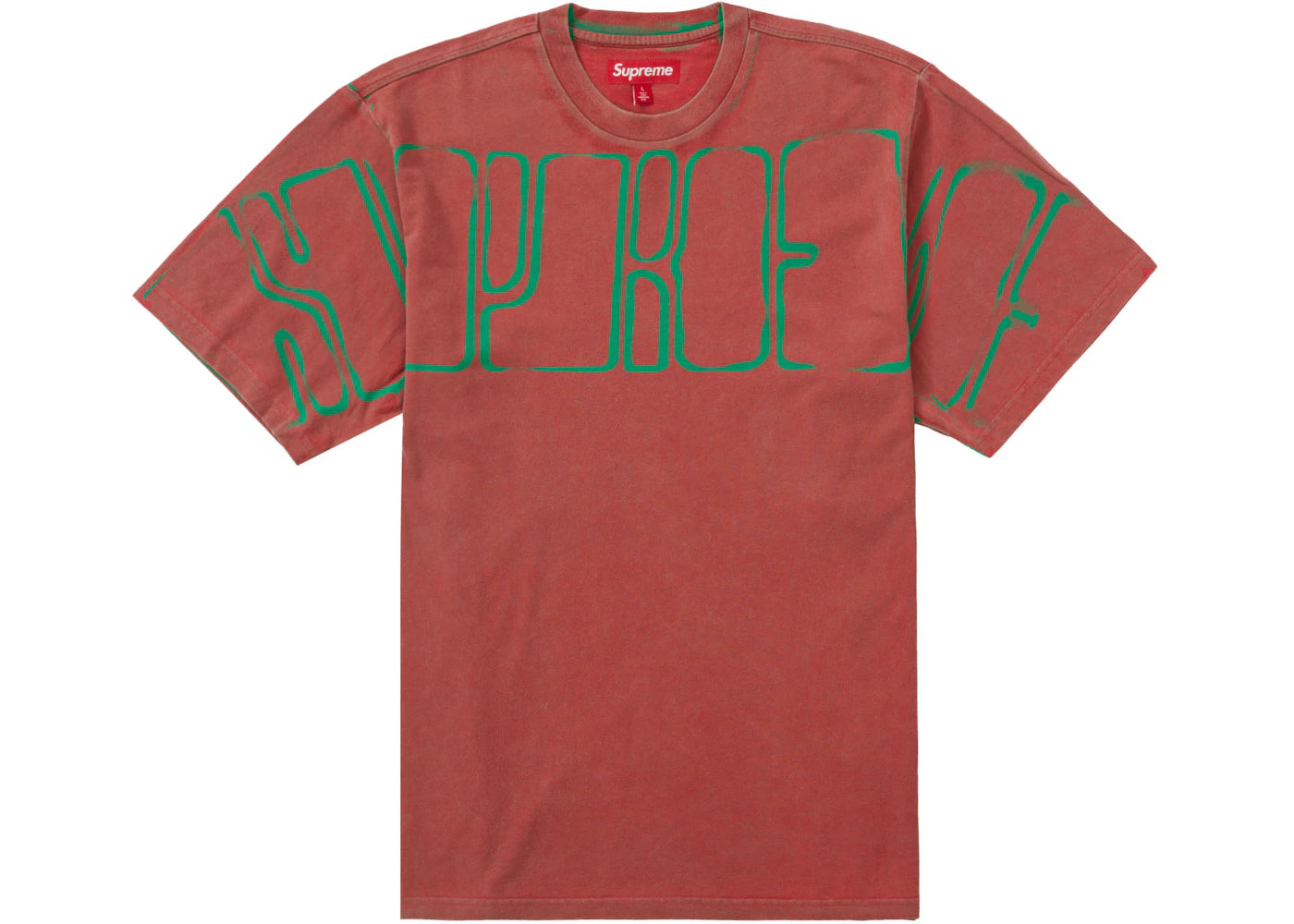 Supreme Overprint Knockout S/S Top Bright Red