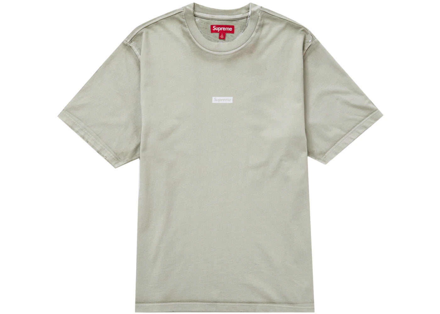 Supreme Overprint Small Box S/S Top Grey