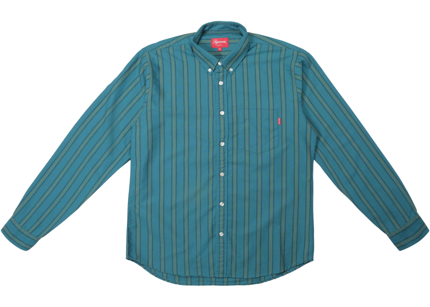 Supreme Oxford Shirt (FW18) Teal Stripe