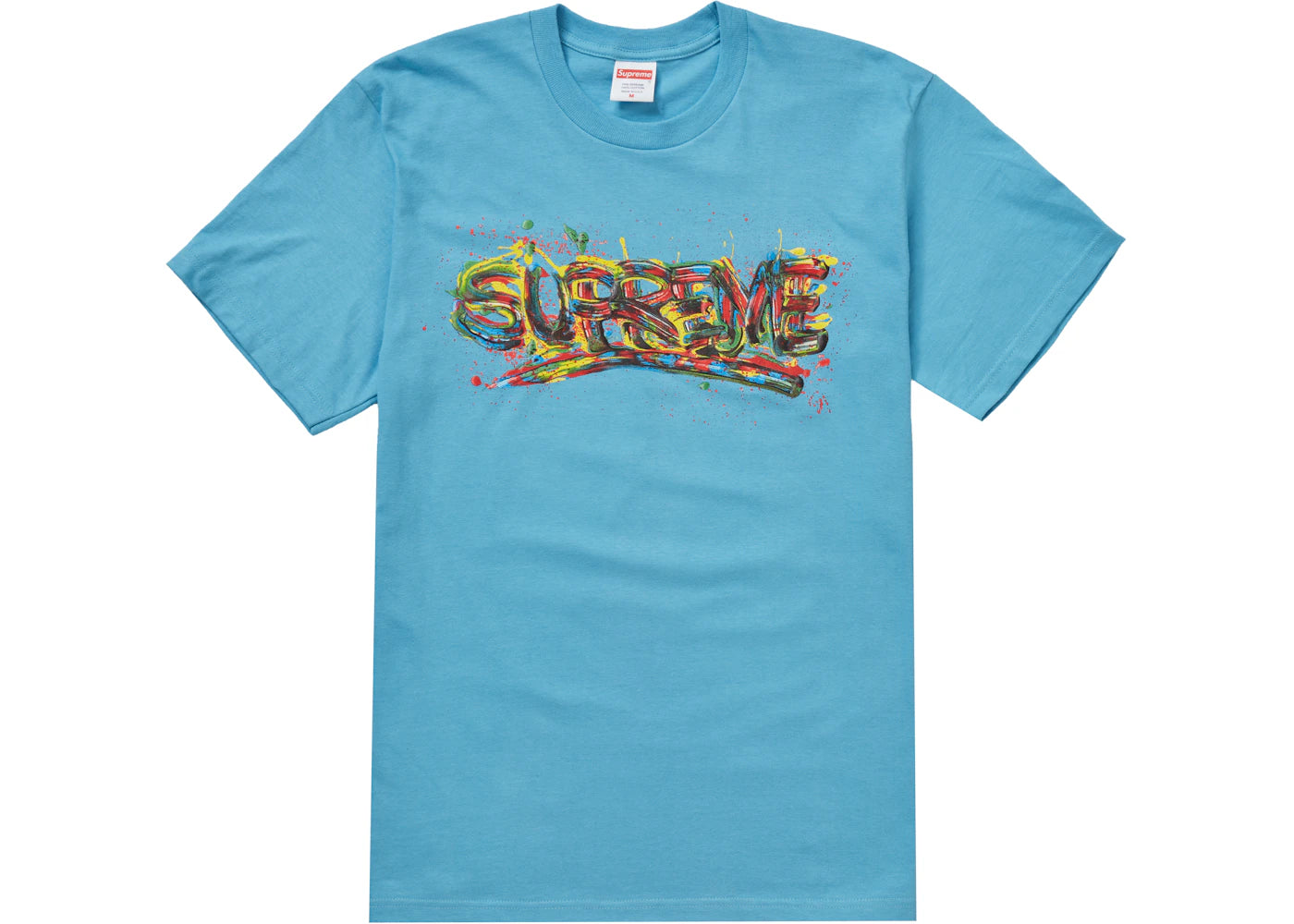 Supreme Paint Logo Tee Light Slate