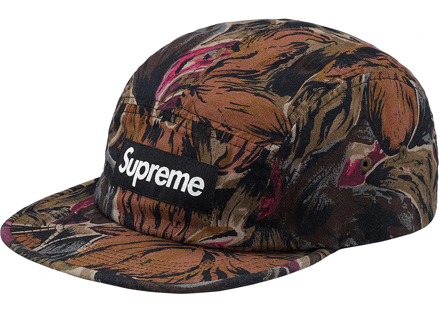 Supreme Painted Floral Camp Cap Olive