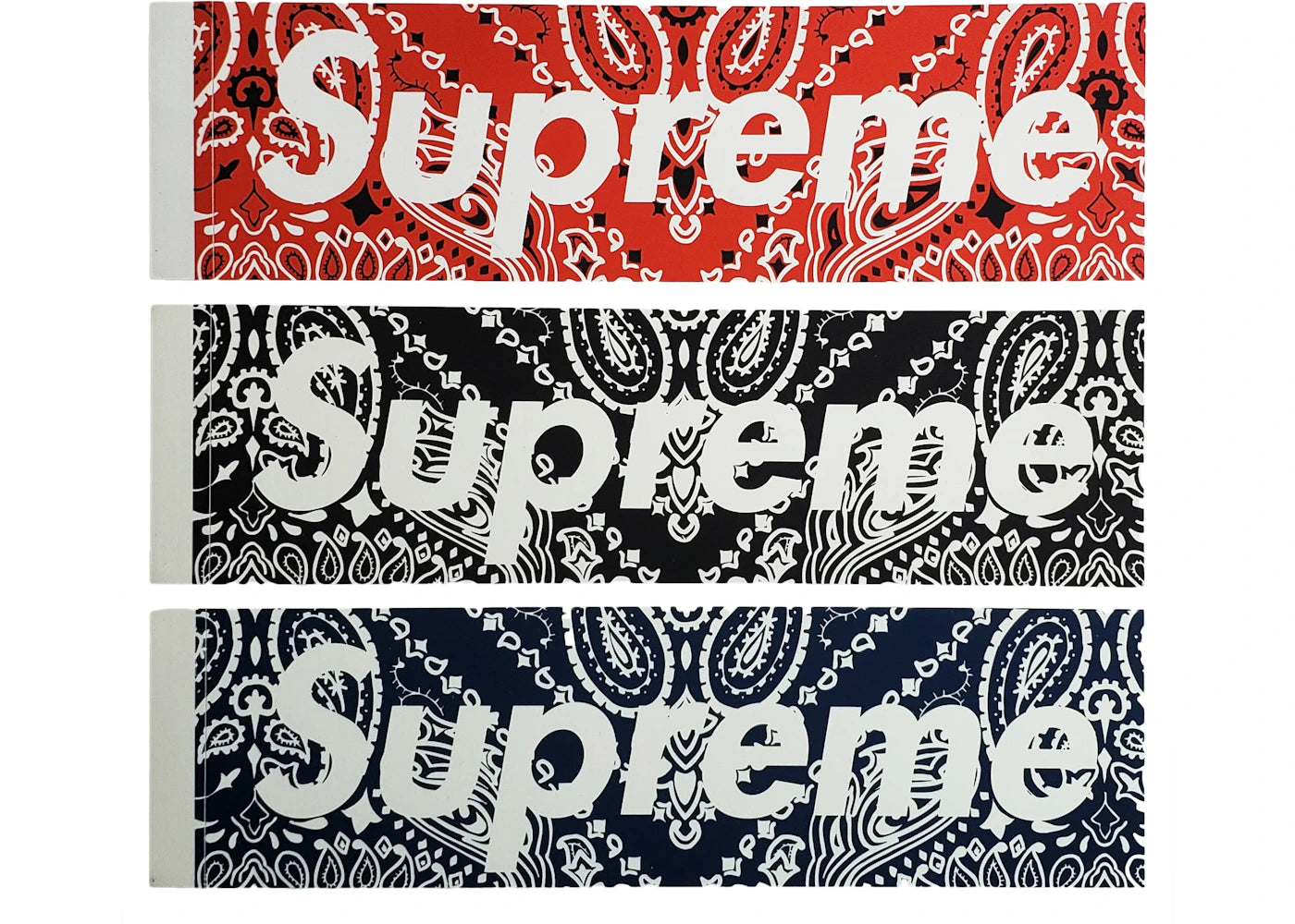 Supreme Paisley Box Logo Sticker Set