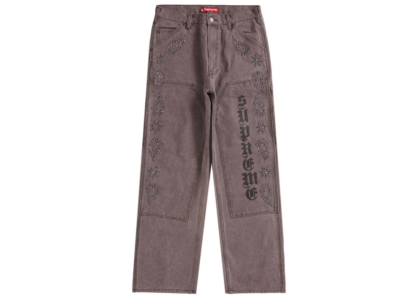 Supreme Paisley Studded Double Knee Painter Pant Brown