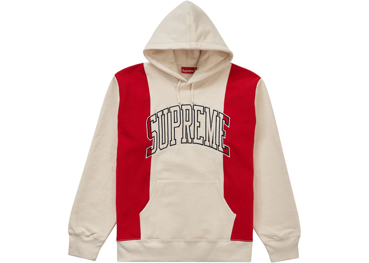 Supreme Paneled Arc Hooded Sweatshirt Natural