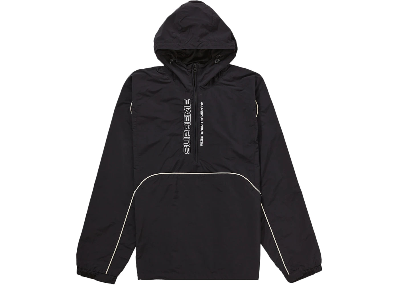 Supreme Paneled Half Zip Pullover Black