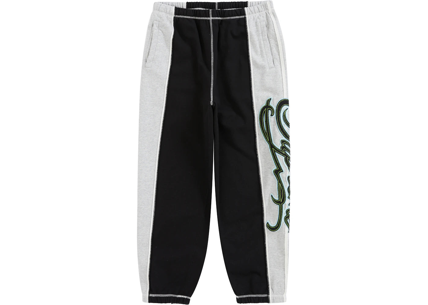 Supreme Paneled Script Sweatpant Black