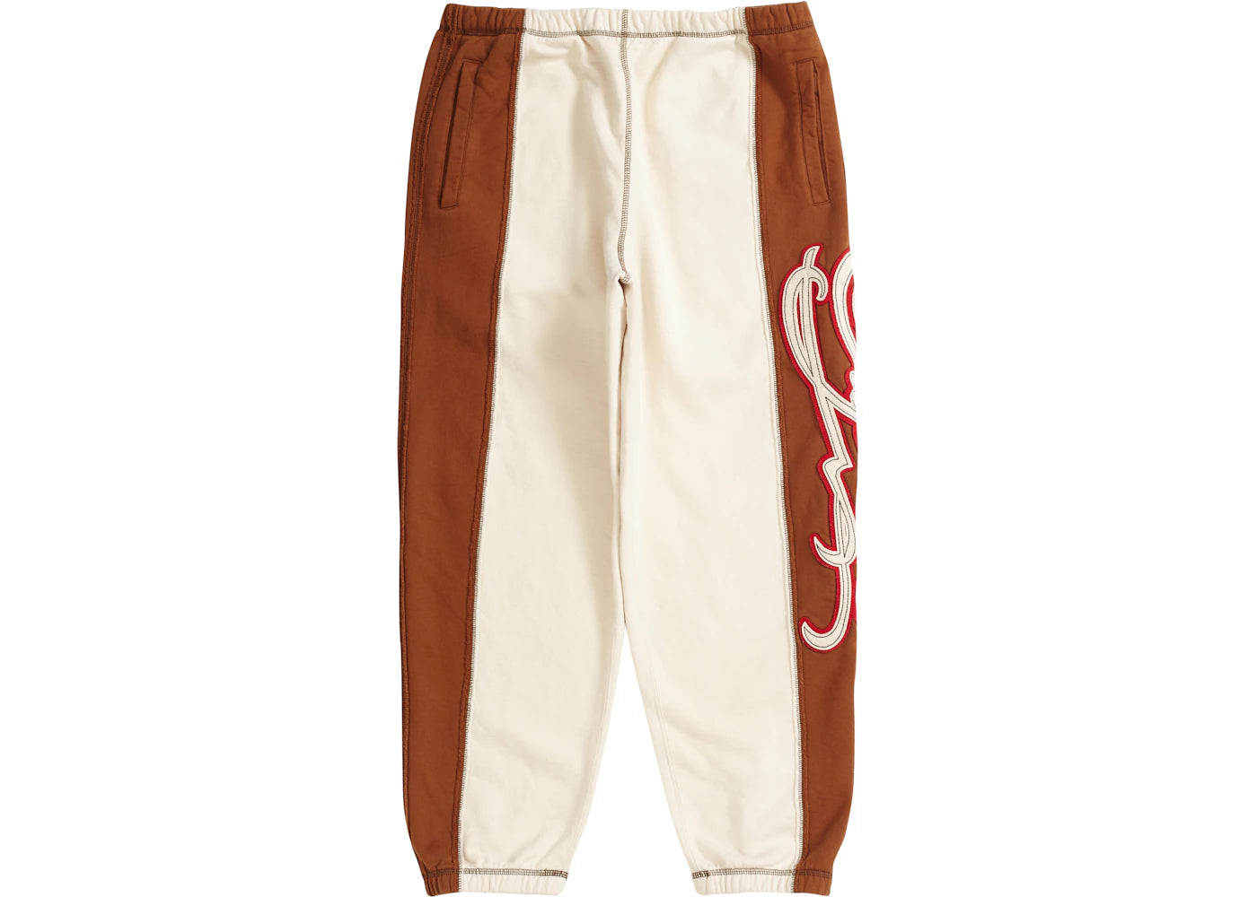 Supreme Paneled Script Sweatpant Natural