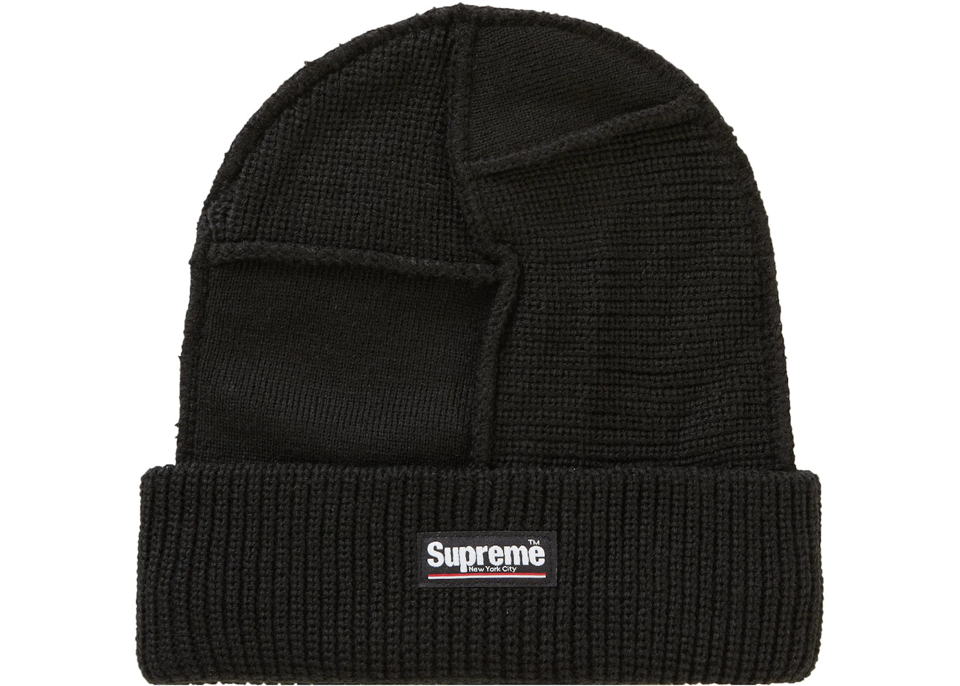 Supreme Paneled Seam Beanie Black