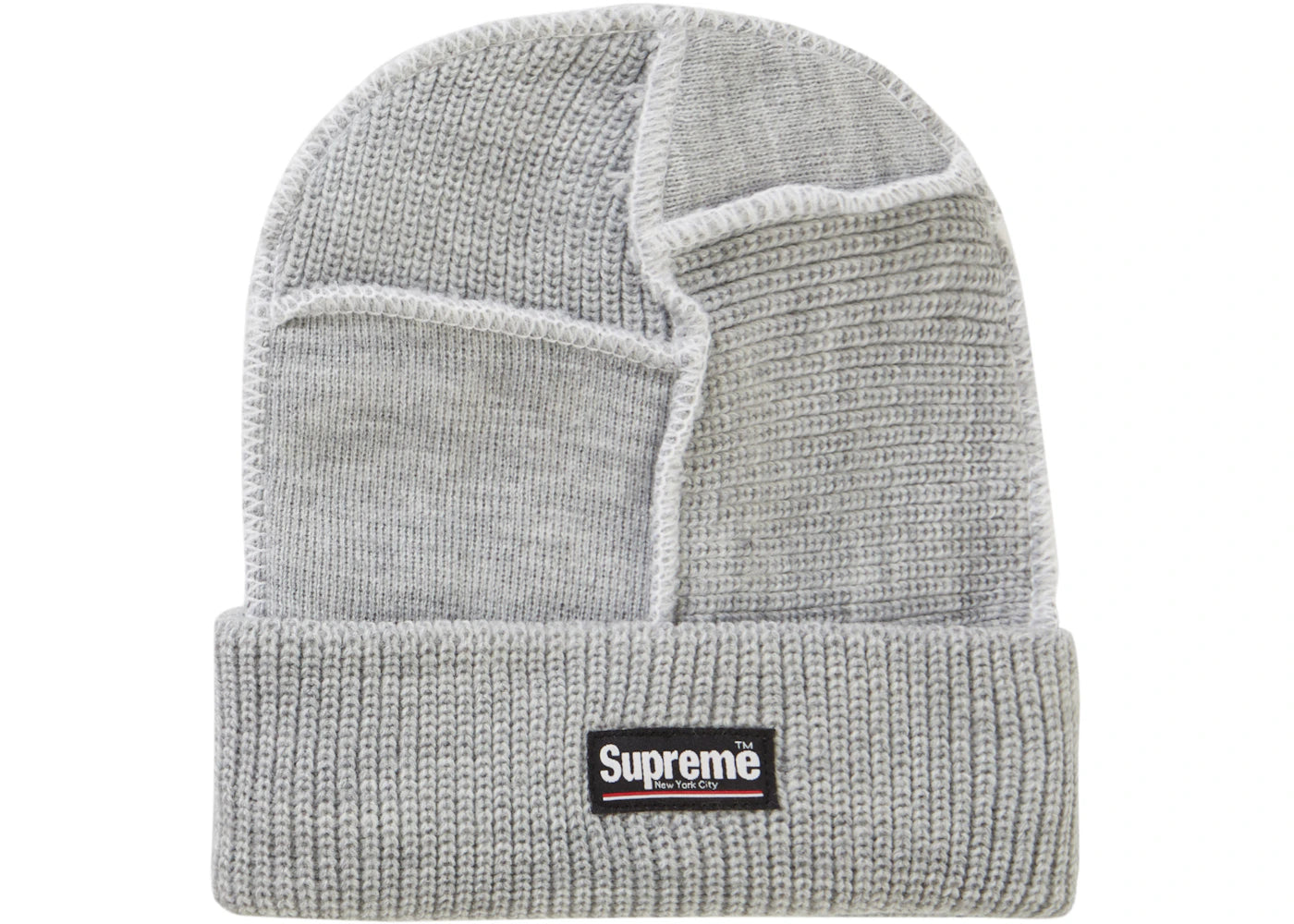 Supreme Paneled Seam Beanie Heather Grey