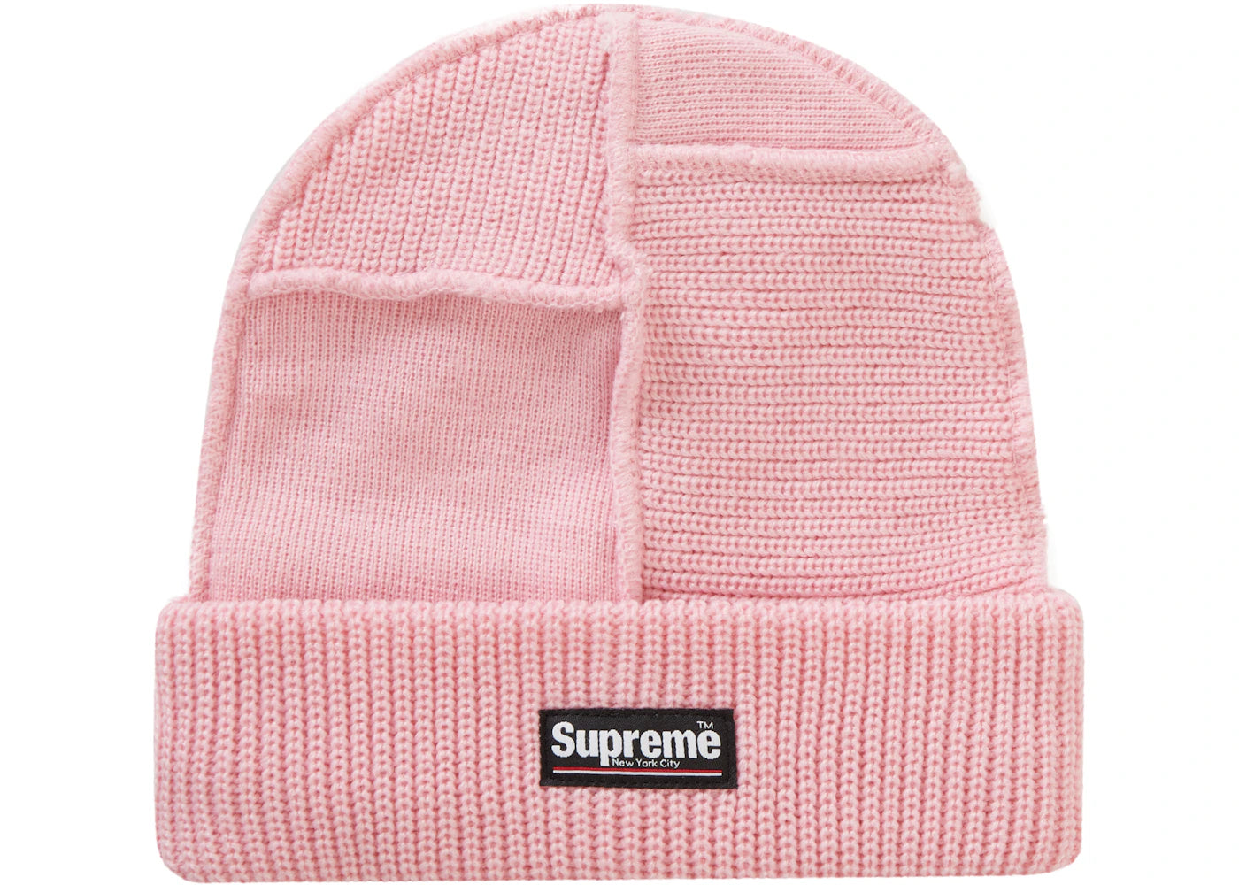 Supreme Paneled Seam Beanie Pink