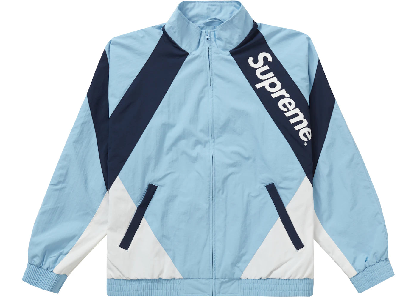 Supreme Paneled Track Jacket Light Blue